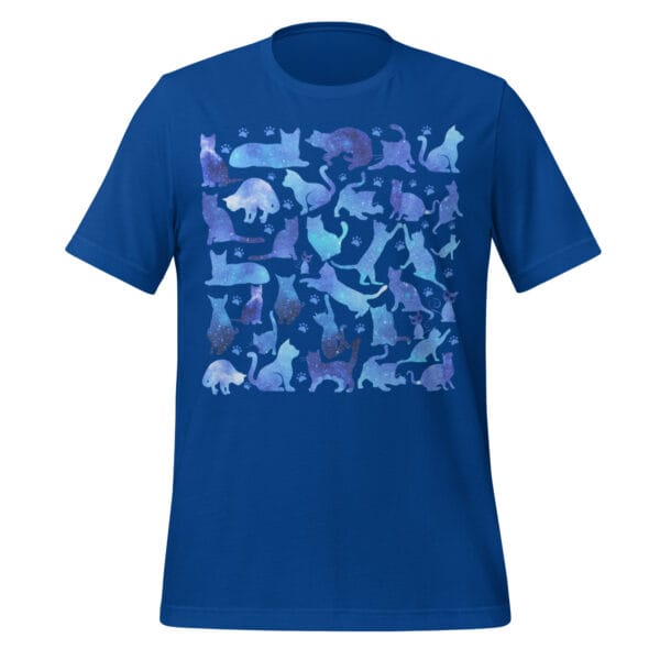 T Shirts for cat lovers - Unisex t-shirt - Cats Galaxy Pattern - Image 5