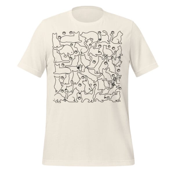 black and white cat shirt - Unisex t-shirt - Image 13