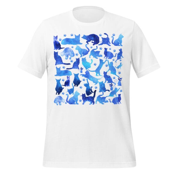 T Shirts for cat lovers - Unisex t-shirt - Cats Galaxy Pattern - Image 7