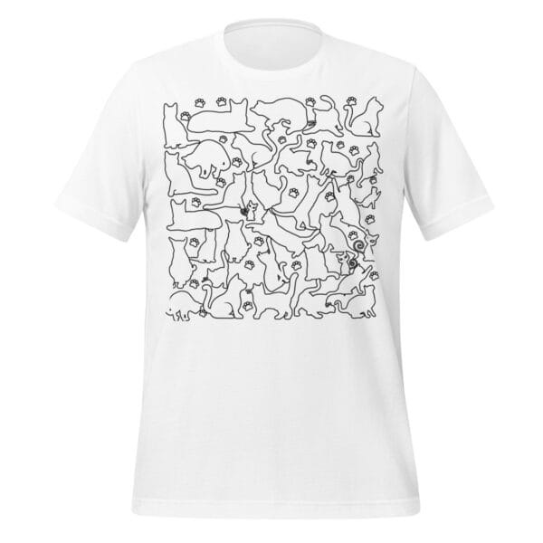black and white cat shirt - Unisex t-shirt - Image 2