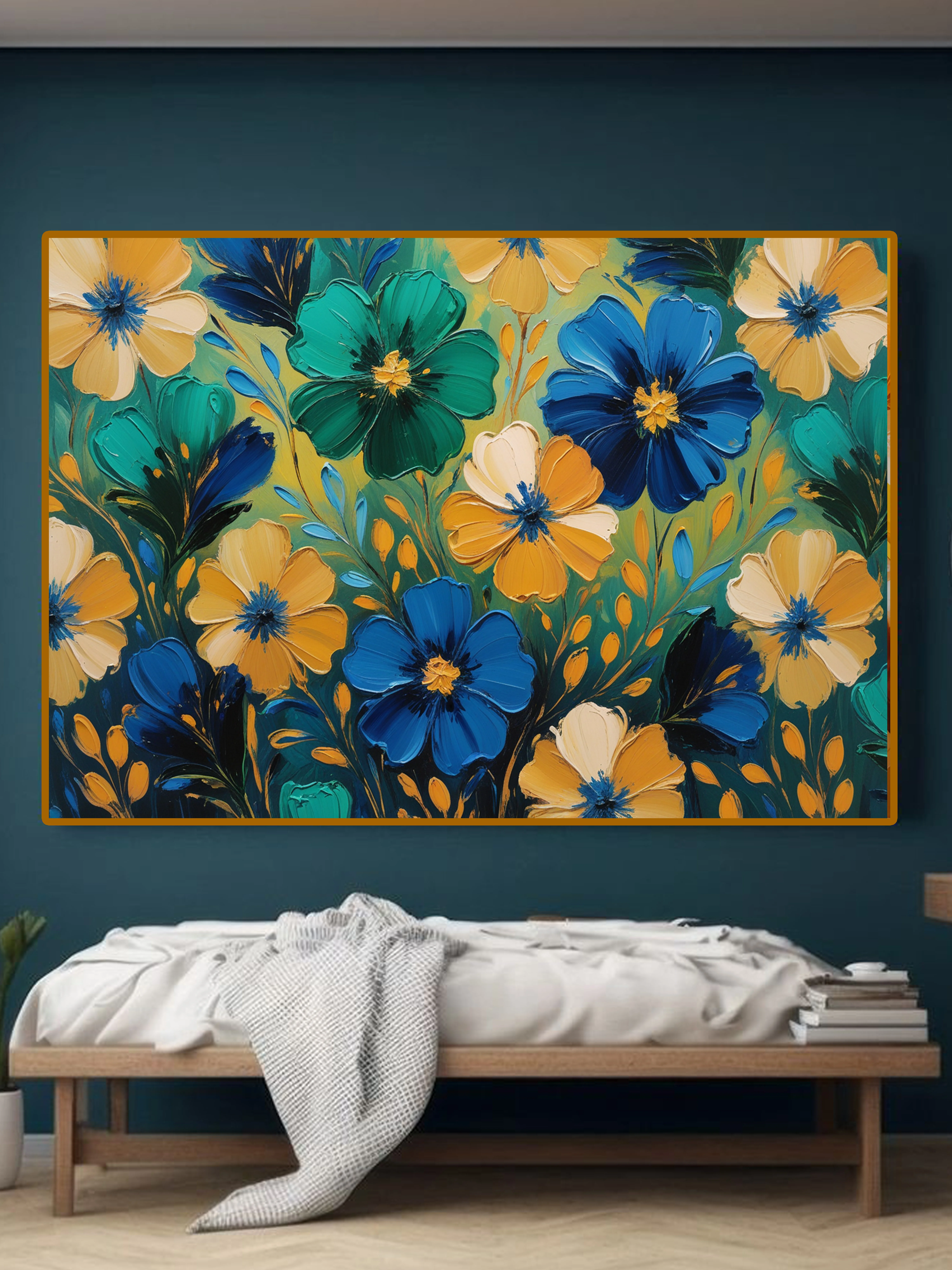 Large Canvas Floral Wall Art: Transform Your Space with Blooming Elegance